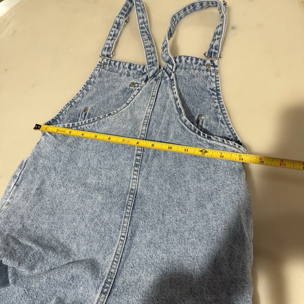 MNG Mango Women’s XS Light Washed Denim Overalls Bib Strap Casual Blue Jumpsuit - Picture 11 of 12